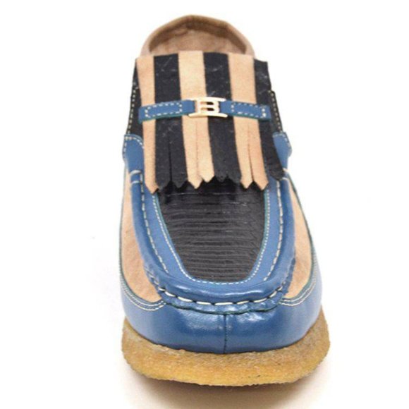 British Walkers Apollo 2 Men's Leather and Snake Skin Combo Tan Gray - Picture 4 of 4